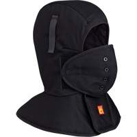 565A Flame Resistant Quilted Long Neck Hardhat Liner, Black, Cotton OCP Construction Supplies