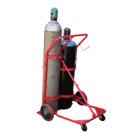Cylinder Cart, Mold-on Rubber Wheels, 25-1/2"W x 7"L Base, 350 lbs. OCP Construction Supplies