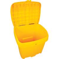 Bacs d'entreposage pour sel & sable, Avec Moraillon, 21" x 27" x 26", 4,24 pi³, Jaune OCP Construction Supplies