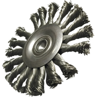 Brosses mont&eacute;es &agrave; fils nou&eacute;s circulaires, 3-1/2" dia., dia. Des fils 0,014", Tige 1/4" OCP Construction Supplies