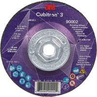 Meule a moyeu d&eacute;port&eacute; Cubitron 3, 4-1/2" x 1/4", Arbre 5/8"-11, C&eacute;ramique, Type T27 OCP Construction Supplies