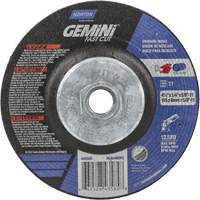 Gemini Grinding Wheel, 4-1/2" x 1/4", 5/8"-11 Arbor, Aluminum Oxide, Type 27 OCP Construction Supplies