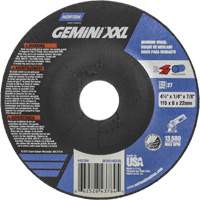 Gemini XXL Grinding Wheel, 4-1/2" x 1/4", 7/8" Arbor, Aluminum Oxide, Type 27 OCP Construction Supplies
