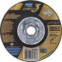 Quantum3 SG Grinding Wheel, 4-1/2" x 1/4", 5/8"-11 Arbor, Ceramic Alumina, Type 27 OCP Construction Supplies