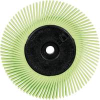 Scotch-Brite Type A Precision Radial Bristle Brush PN-RB with Adapter, Ceramic, 50+ Grit, 6" Dia. OCP Construction Supplies