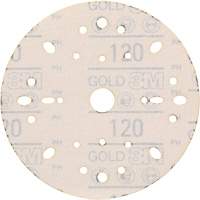 Disque abrasif dor&eacute; Hookit, dia 6", Grain 120, Oxyde d'aluminium, Poids C OCP Construction Supplies