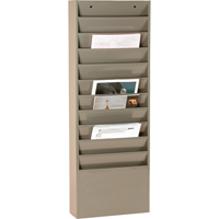 Literature Storage Racks, Stationary, 11 Slots, Steel, 13-1/4" W x 4-1/8" D x 36" H OCP Construction Supplies