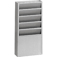 Literature Storage Racks, Stationary, 5 Slots, Steel, 9-3/4" W x 4-1/8" D x 21" H OCP Construction Supplies