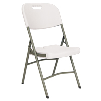 Folding Chairs, Polyethylene, White, 350 lbs. Weight Capacity OCP Construction Supplies