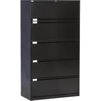 Classeur lat&eacute;ral, Acier, 5 tiroirs, 36" la x 18" p x 65-1/2" h, Noir OCP Construction Supplies