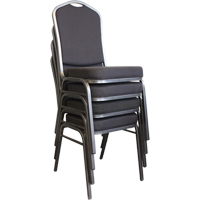 Chaises empilables, Tissu, Hauteur 37", Capacit&eacute; 275 lb, Noir OCP Construction Supplies