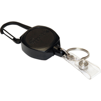 Self Retracting ID Badge and Key Reel, Zinc Alloy Metal, 24" Cable, Carabiner Attachment OCP Construction Supplies