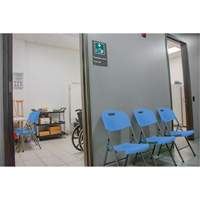 Folding Chair, Polyethylene, Blue, 350 lbs. Weight Capacity OCP Construction Supplies