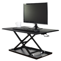 Bureau ajustable pour travail assis et debout, Mod&egrave;le de bureau, 15-3/4" h x 31-1/2" la x 22-1/2" p, Noir OCP Construction Supplies