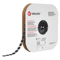 Velcoin&reg; Fastener, Loop, 3/4" Dia., Adhesive, Black OCP Construction Supplies