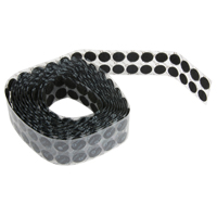 Fastener Coins, Hook & Loop, 3/4" Dia., Adhesive, Black OCP Construction Supplies