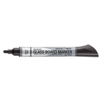 Premium Glass Dry-Erase Markers, Black, Bullet Tip OCP Construction Supplies