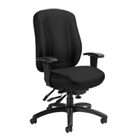 Chaise Overtime &agrave; dos &eacute;lev&eacute;, Tissu, Noir, Capacit&eacute; 300 lb OCP Construction Supplies