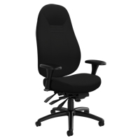 Chaise confortable &agrave; dos &eacute;lev&eacute;, Polyester, Noir, Capacit&eacute; 300 lb OCP Construction Supplies