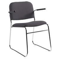Chaise, Tissu, Hauteur 30", Capacit&eacute; 200 lb, Noir OCP Construction Supplies