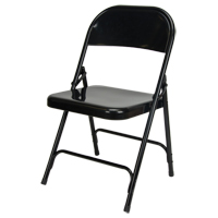 Folding Chair, Steel, Black, 300 lbs. Weight Capacity OCP Construction Supplies