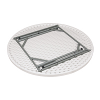 Table pliante, Ronde, 48" l x 48" la, Poly&eacute;thyl&egrave;ne, Blanc OCP Construction Supplies