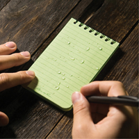 Pocket Top-Spiral Notebook, Soft Cover, Green, 100 Pages, 3" W x 5" L OCP Construction Supplies