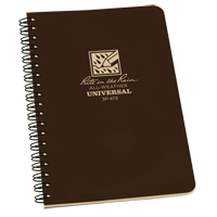 Side-Spiral Notebook, Soft Cover, Brown, 64 Pages, 4-5/8" W x 7" L OCP Construction Supplies