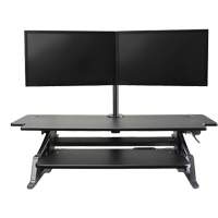 Poste de travail assis-debout Goya, Mod&egrave;le de bureau, 20" h x 42" la x 16" p, Noir OCP Construction Supplies