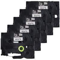 Laminated Tape, 9 mm x 8 m, Black on White OCP Construction Supplies