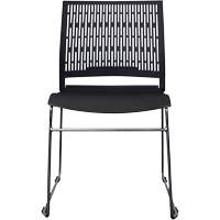 Chaises empilables s&eacute;rie Activ, Polypropyl&egrave;ne, Hauteur 32-3/8", Capacit&eacute; 275 lb, Noir OCP Construction Supplies
