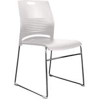 Chaises empilables s&eacute;rie Activ, Plastique, Hauteur 23", Capacit&eacute; 275 lb, Blanc OCP Construction Supplies