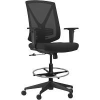 Chaise ajustable &agrave; basculement synchronis&eacute; s&eacute;rie Activ, Tissu/Mailles, Noir, Capacit&eacute; 275 lb OCP Construction Supplies