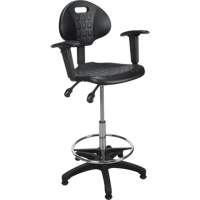 Heavy-Duty Ergonomic Stool with Adjustable Arm Rests, Stationary, Adjustable Height, 250 lbs. Capacity OCP Construction Supplies