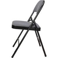 Deluxe Fabric Padded Folding Chair, Steel, Grey, 300 lbs. Weight Capacity OCP Construction Supplies