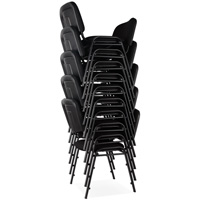 Stacking Chairs, Fabric, 32" High, 250 lbs. Capacity, Black OCP Construction Supplies