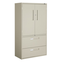 Armoire Multi-Stor, Acier, 3 Tablettes, 65-1/4" h x 36" la x 18" P, Beige OCP Construction Supplies