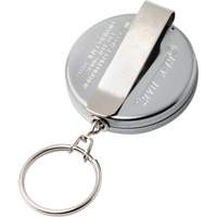 Original Series Retractable Keychain, Chrome, 24" Cable, Belt Clip Attachment OCP Construction Supplies