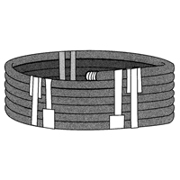 Stretchable Tape, 6 mils Thick, 38.1 mm (1-1/2") x 55 m (180')  OCP Construction Supplies