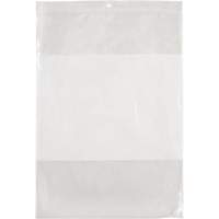 Sacs en poly avec espace inscriptible blanc, Refermable, 12" x 9", 2 mils OCP Construction Supplies