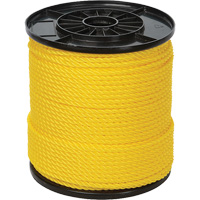 1/4" Yellow Twisted 3-Strand Rope, Polypropylene, 550' OCP Construction Supplies