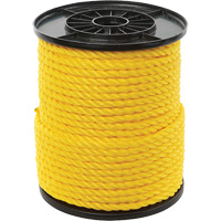3/8" Yellow Twisted 3-Strand Rope, Polypropylene, 250' OCP Construction Supplies