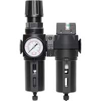 Manual Drain Filter, Regulator & Coalescing Filter with Standard Bowl Modulair 300, 1/4" NPT, 150 PSI, 5.1 fl. oz. Capacity OCP Construction Supplies