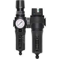 Manual Drain Filter, Regulator & Coalescing Filter with Metal Bowl Modulair 300, 1/4" NPT, 250 PSI, 5.1 fl. oz. Capacity OCP Construction Supplies