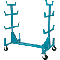 Mobile Pipe & Bar Racks, Steel, 34" W x 61" D x 58" H, 1000 lbs. Capacity OCP Construction Supplies