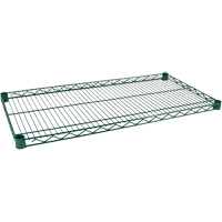 Shelf for Heavy-Duty Green Epoxy Finish Wire Shelving, 36" W x 18" D, 800 lbs. Capacity OCP Construction Supplies