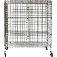 Security Cart, Chrome Plated, 60" x 69" x 24", 500 lbs. Capacity OCP Construction Supplies