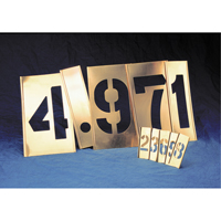 Gothic Brass Interlocking Stencils - Individual Letters & Numbers, Number, 6" OCP Construction Supplies