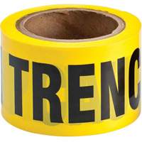 Barricade Tape, English, 3" W x 200' L, 3 mils, Black on Yellow OCP Construction Supplies