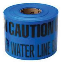 "Buried Water Line" Identoline&reg; Underground Warning Tape, 6" W x 1000' L, Black on Blue OCP Construction Supplies